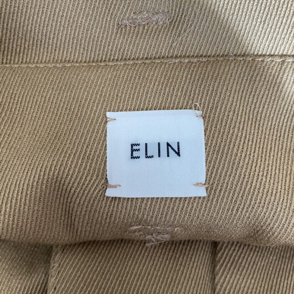 ELIN ハイウエストタックワイドパンツ