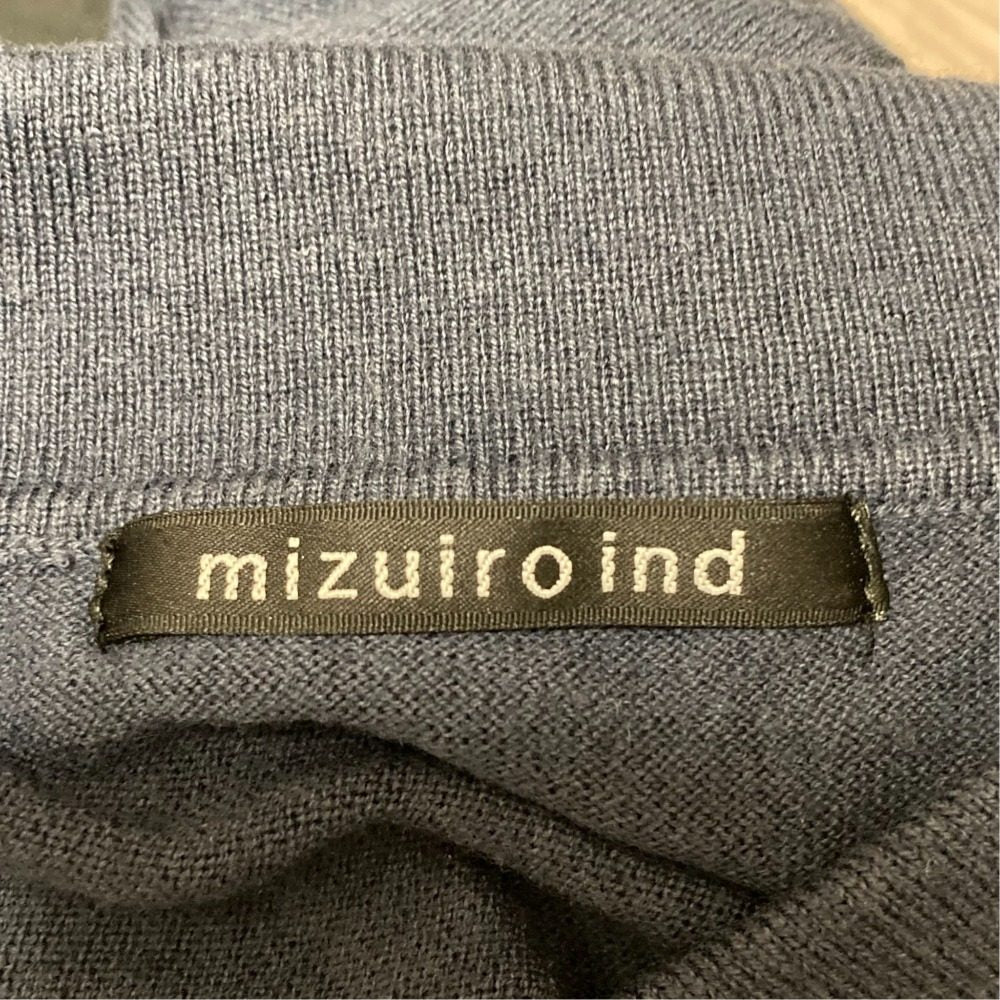 ミズイロインド 襟付きオーバーサイズニット