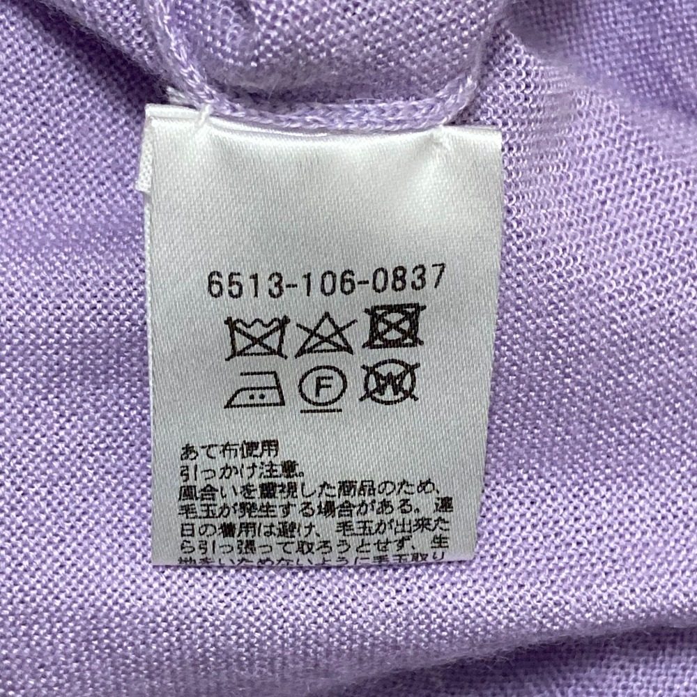 ドゥロワー 18G カシミヤシルク リブクルーネックニット