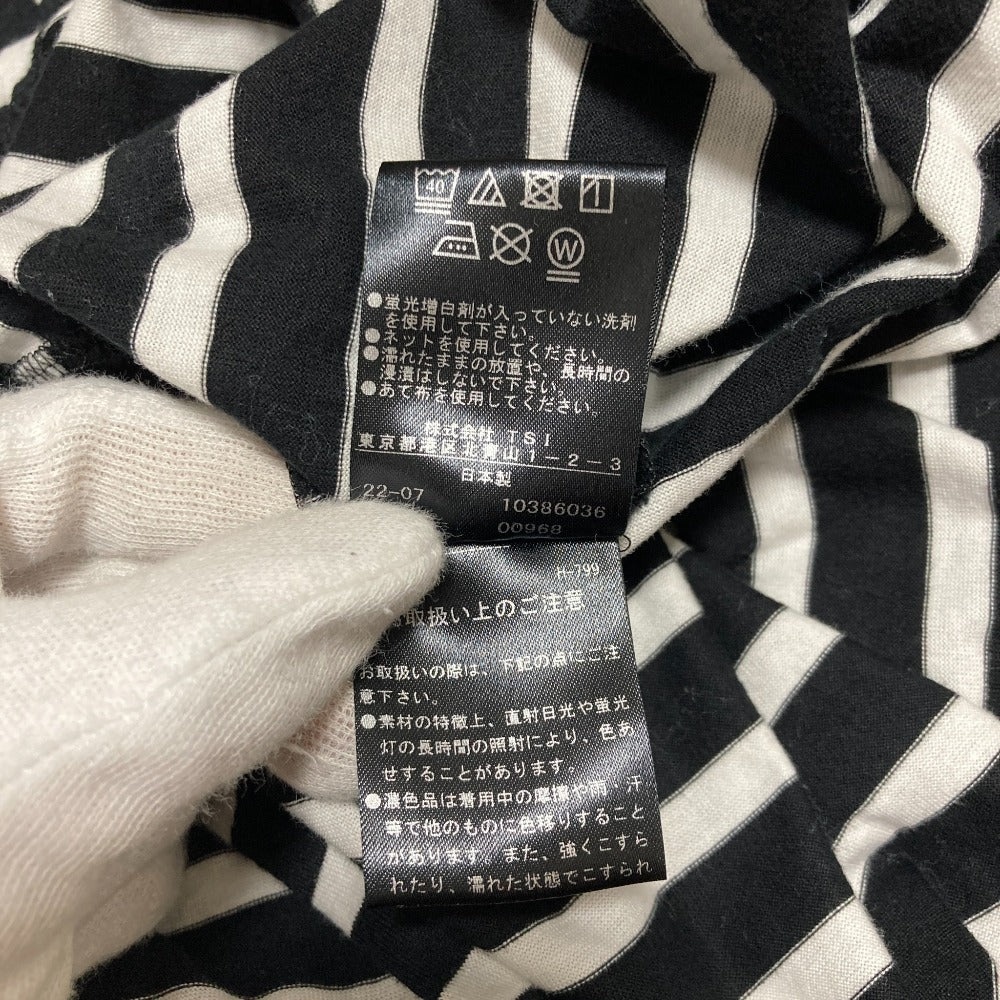 ルフィルストライプコットンサイドスリットカットソー
