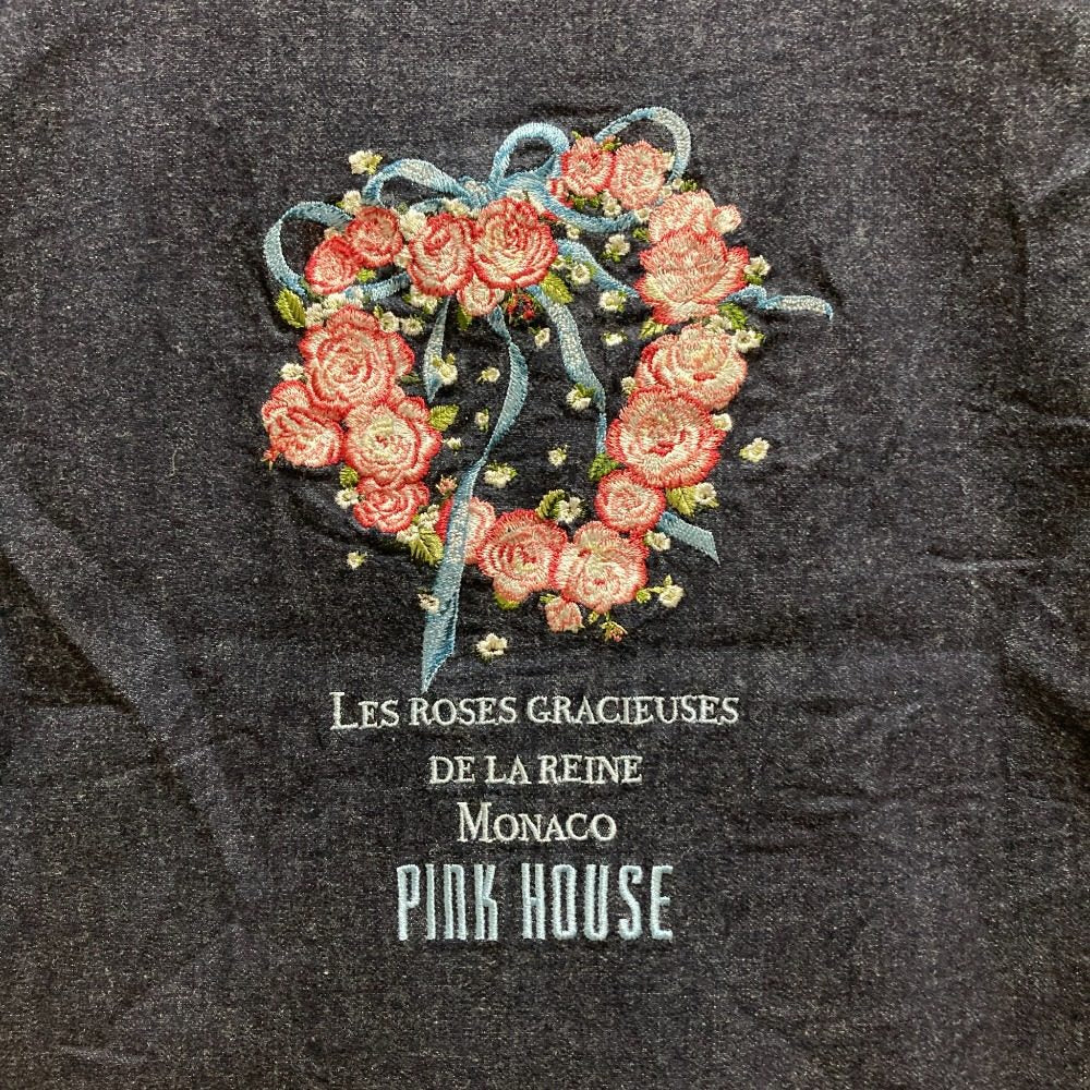 PINK HOUSE 刺繍デニムベストジャケット