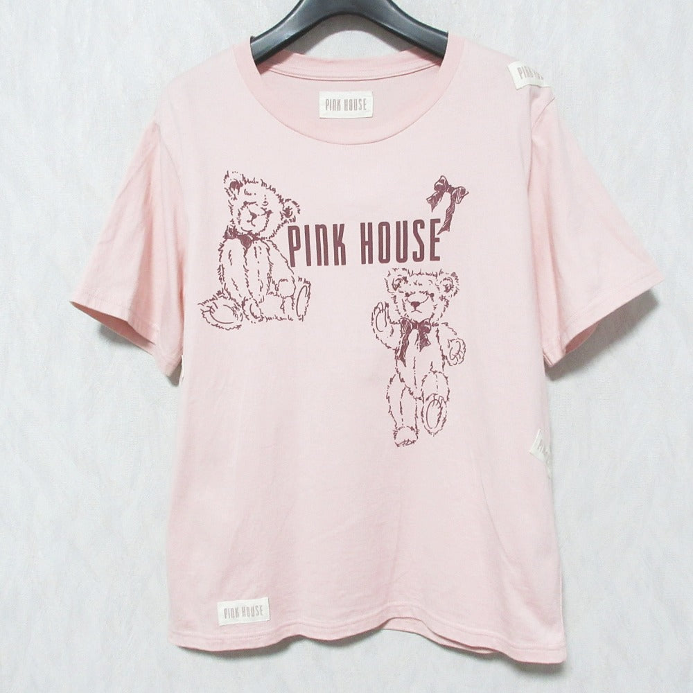 PINK HOUSE テディプリントパッチワークカットソー