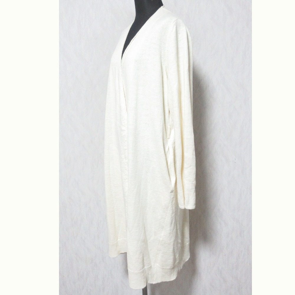 45R コットンリネン ロングニットコート