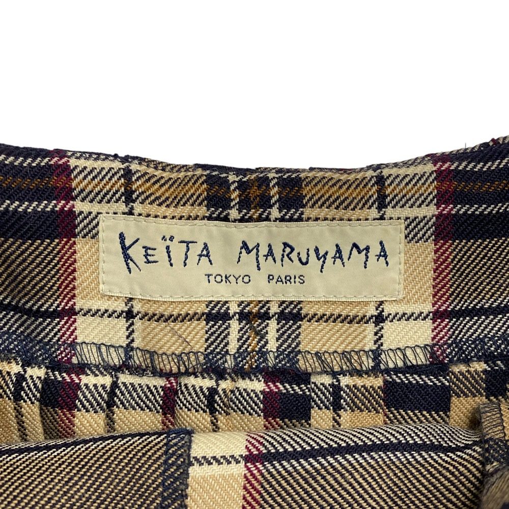 KEITA MARUYAMA ビーズ刺繍チェックプリーツスカート
