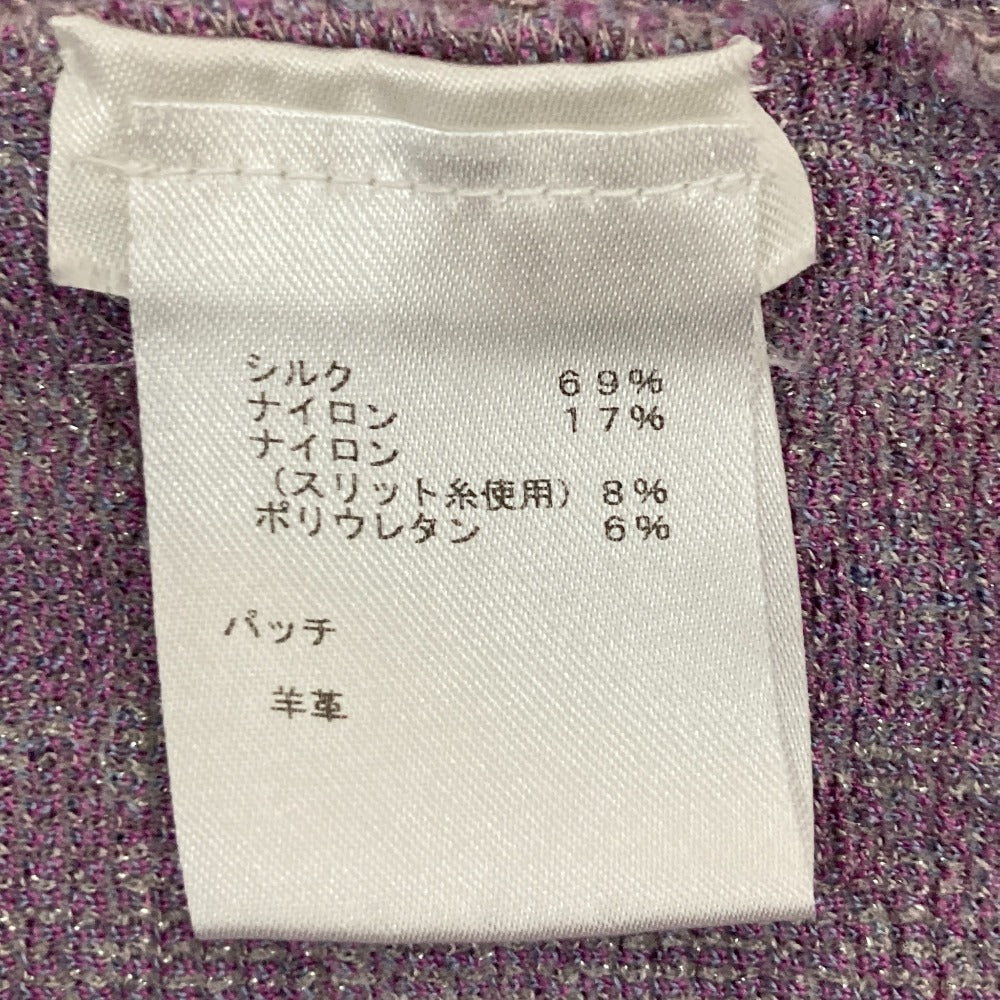 ルイヴィトン レザーパッチ ハイネックラメニットカットソー