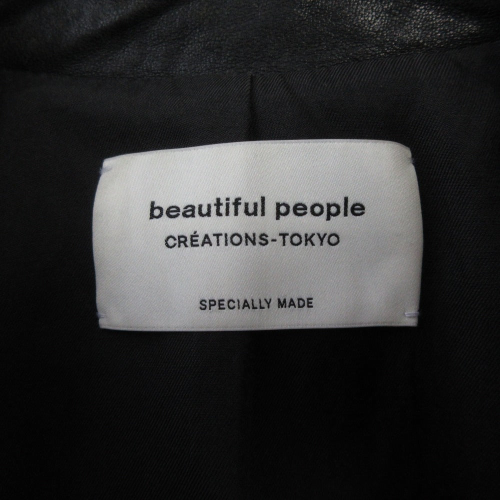 beautiful people ラムレザー ライダースジャケット