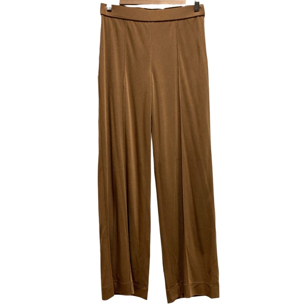 レオナール カンカンストレッチ ワイドストレートパンツ