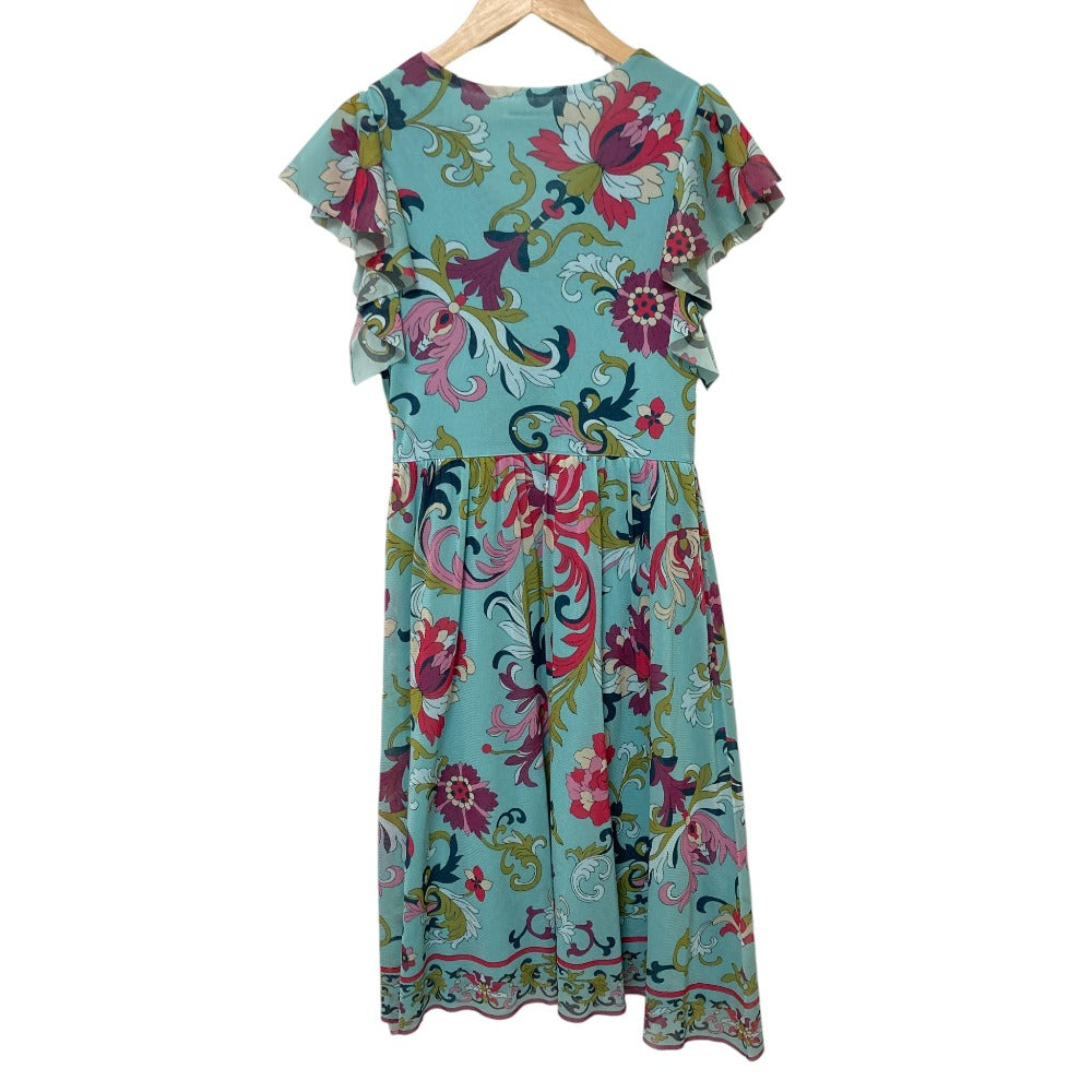 ヴィヴィアンタム フラワープリント パワーネット ワンピース