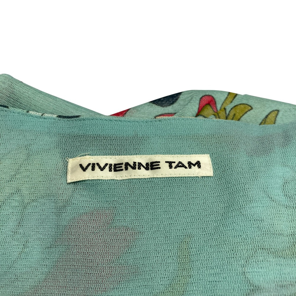 ヴィヴィアンタム フラワープリント パワーネット ワンピース