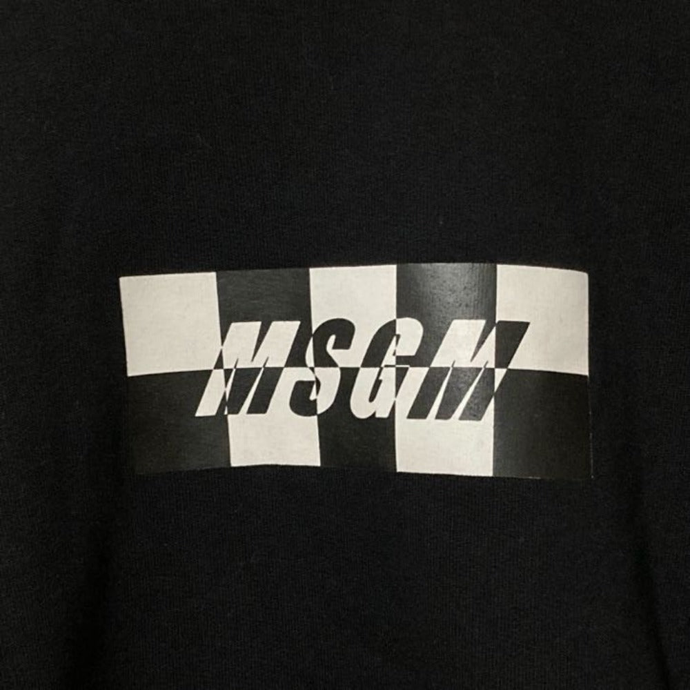 MSGM チェッカーロゴプリント コットン スウェット