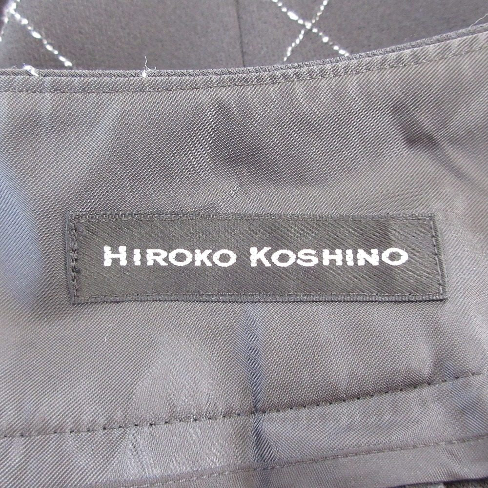 ヒロココシノ チェックサイドプリーツロングスカート