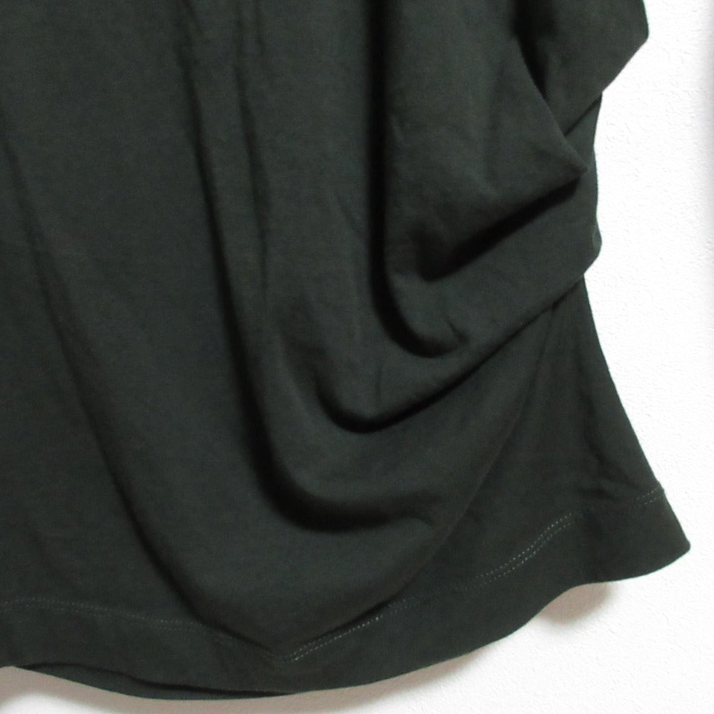 ドリスヴァンノッテン タックドレープアシンメトリー コットンTシャツ