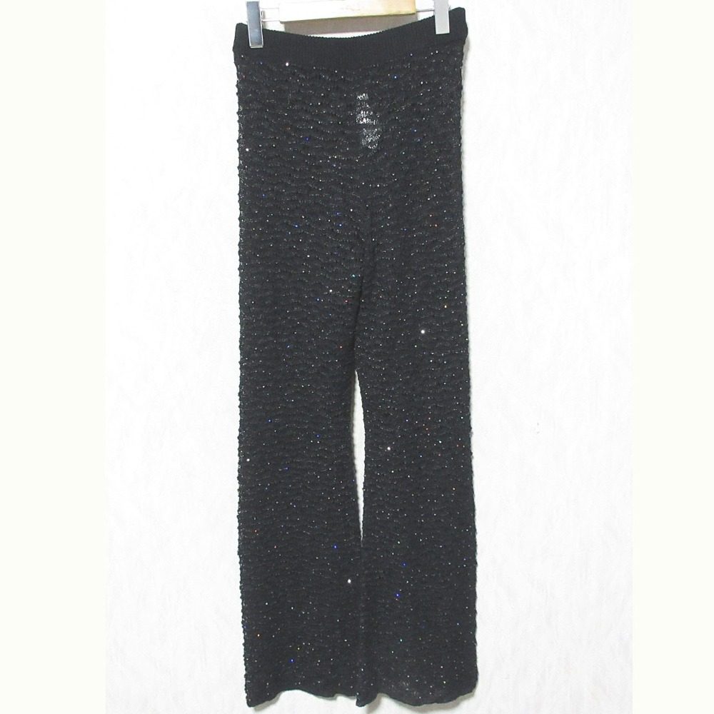 アメリ SPANGLES LEGGINGS ニットパンツ