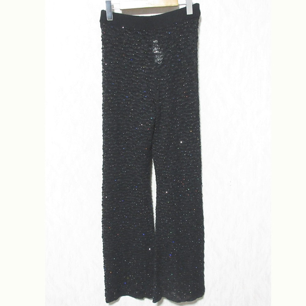 アメリ SPANGLES LEGGINGS ニットパンツ