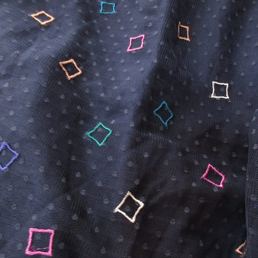 ダイアグラム 刺繍チュールマキシスカート