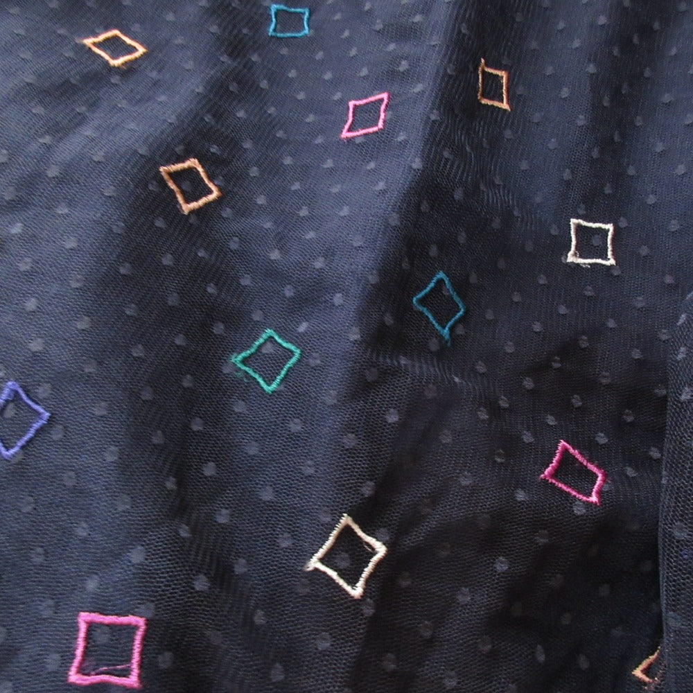 ダイアグラム 刺繍チュールマキシスカート