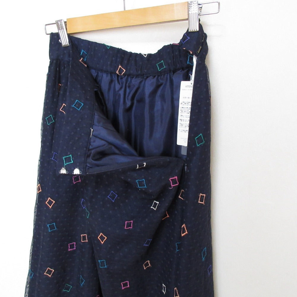 ダイアグラム 刺繍チュールマキシスカート