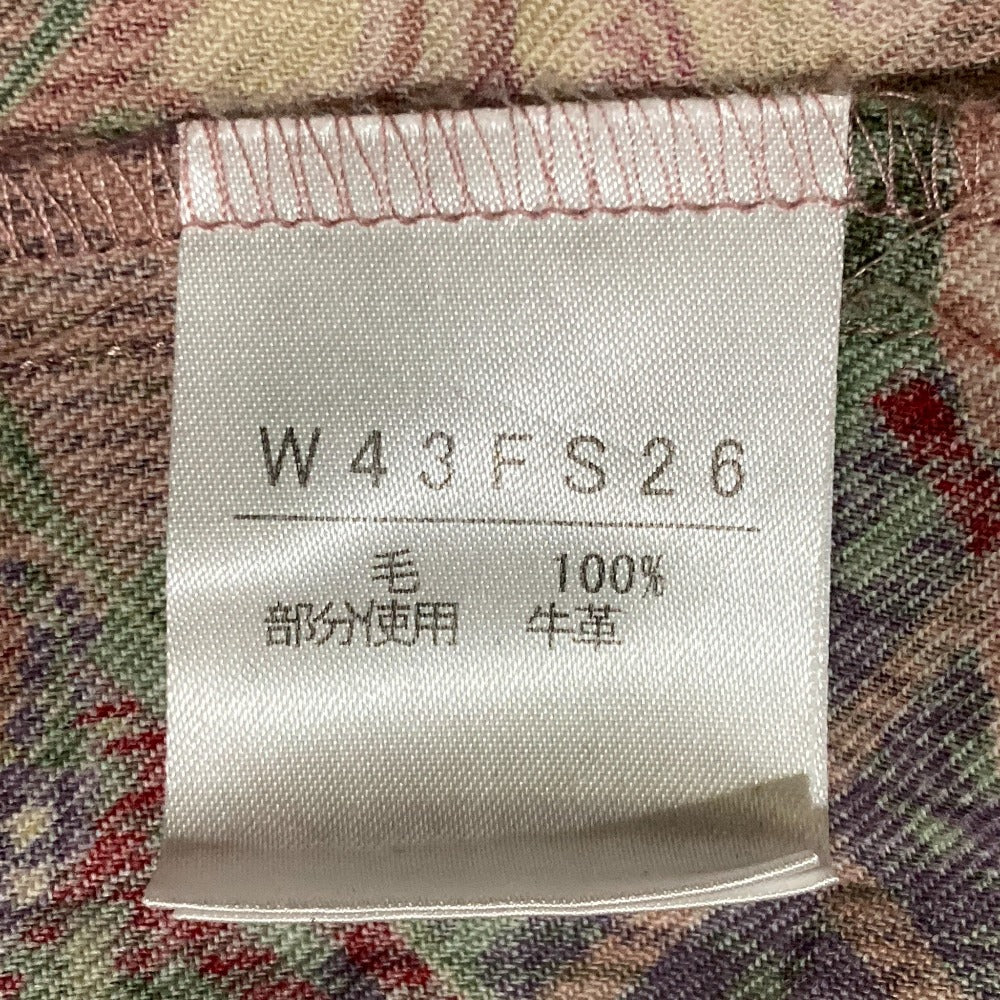 ワンダフルワールド フラワープリントチェックプリーツスカート