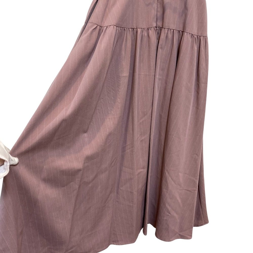 ハーリップトゥ Pin-Stripe Belted Flared Dress ワンピース