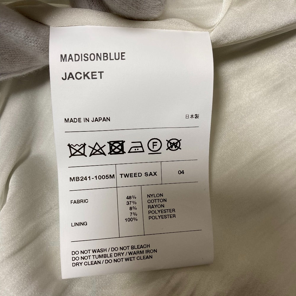 マディソンブルー ツイードジップアップジャケット