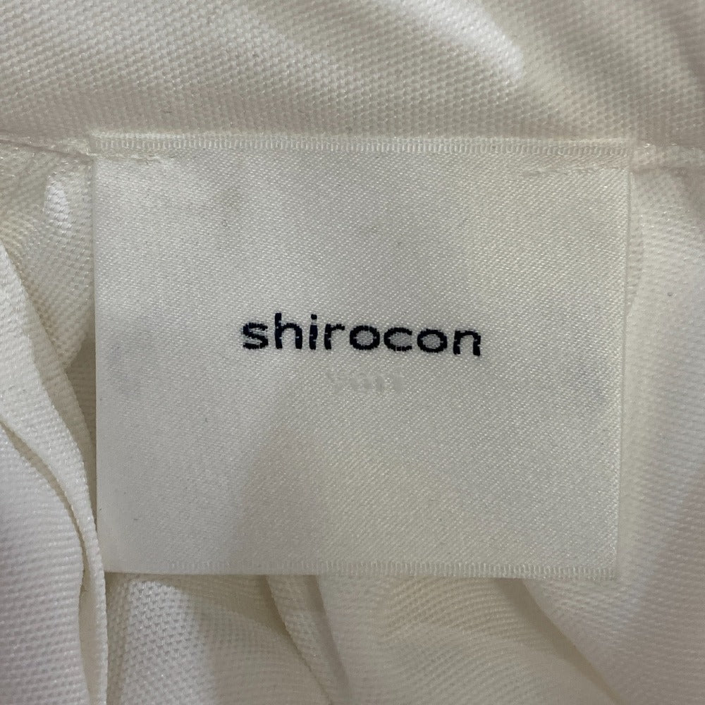 シロコン ロングスリーブリボンカフスブラウス