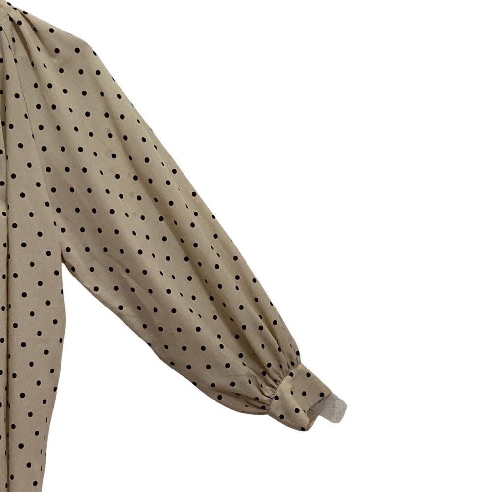 サンプリシテ ドットウォッシャブルスタンドカラーブラウス