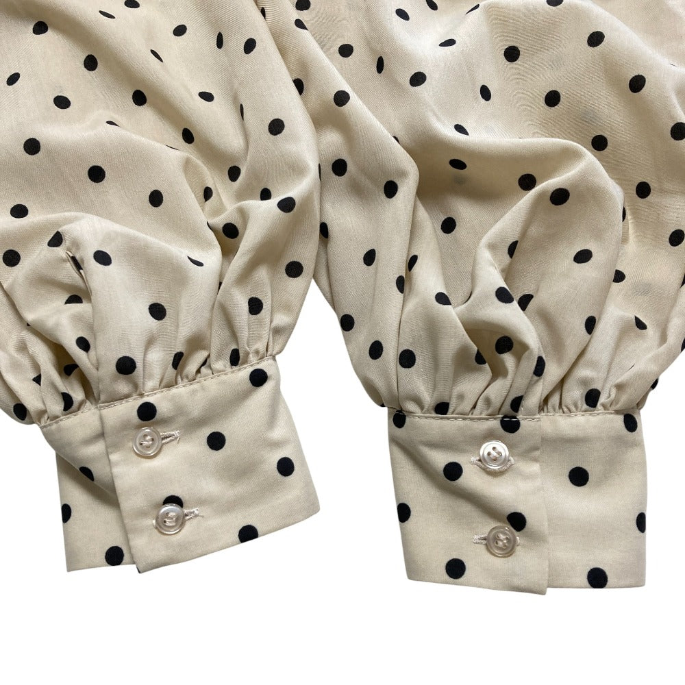 サンプリシテ ドットウォッシャブルスタンドカラーブラウス