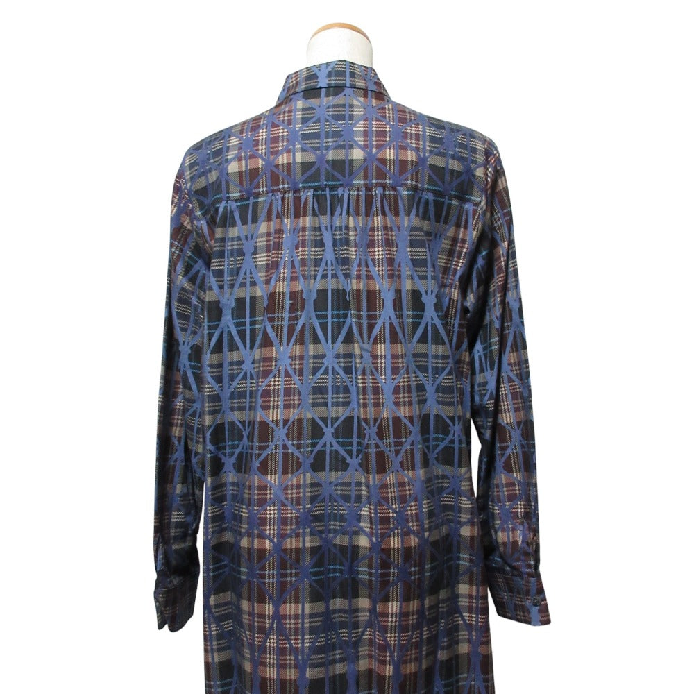 ダーマコレクション チェックロングシャツワンピース