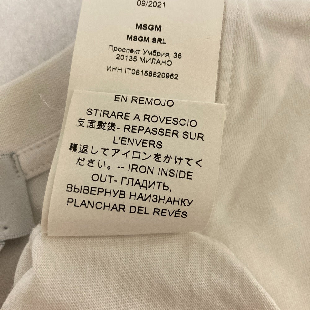 エムエスジーエム ロゴプリント コットン半袖Tシャツ