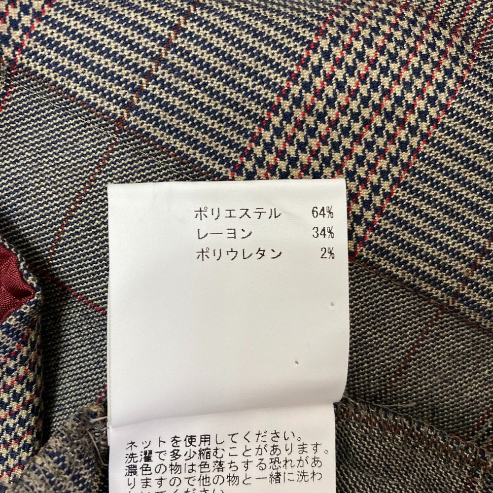 アナイ グレンチェックウールスラックス