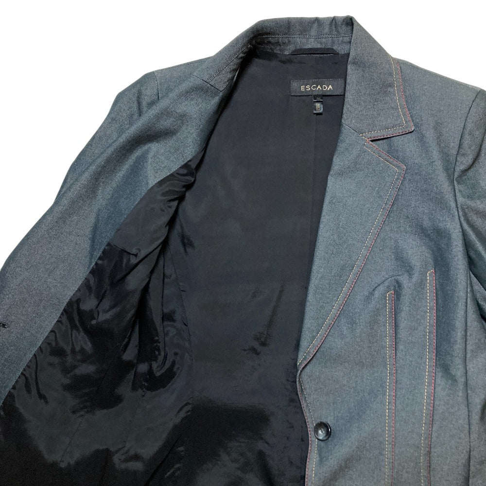 エスカーダ 配色ステッチウールテーラードジャケット