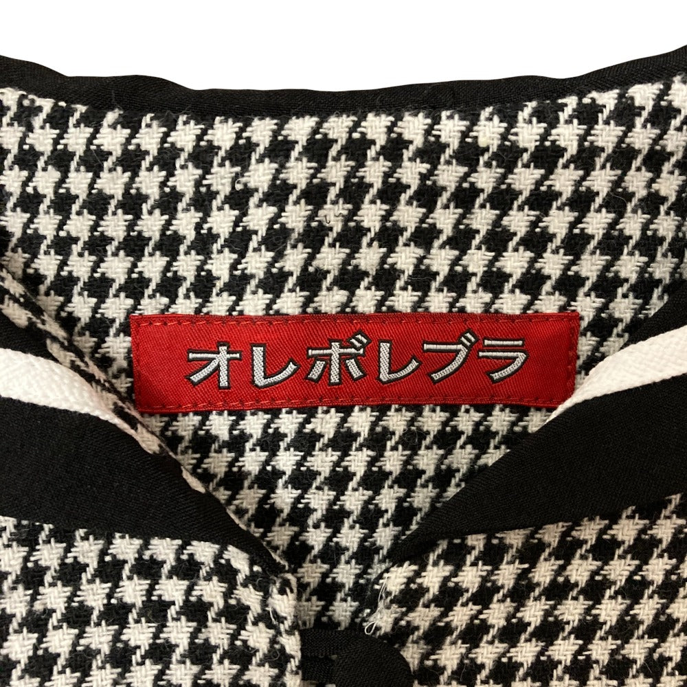オレボレブラ 刺繍千鳥格子シャツ