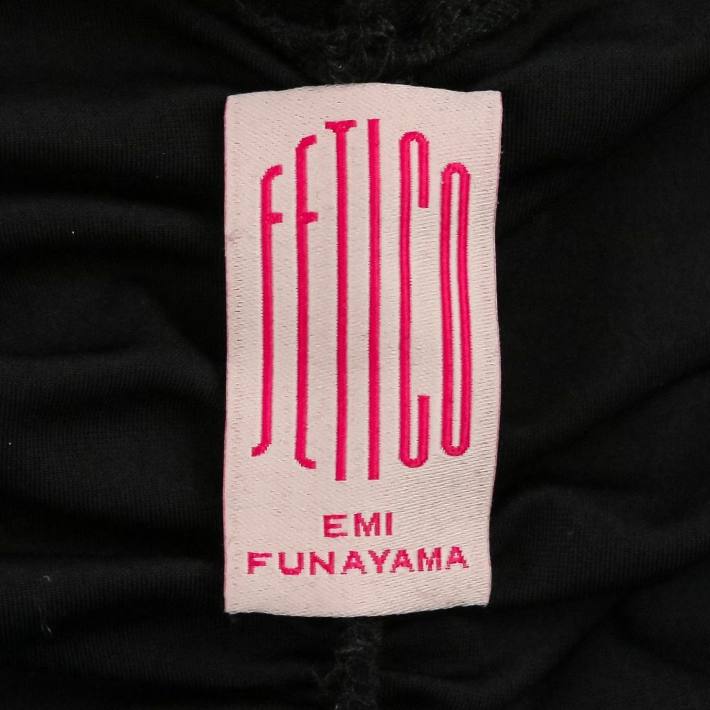 フェティコ VELOUR SHEER CUT HEM DRESS ベロアワンピース
