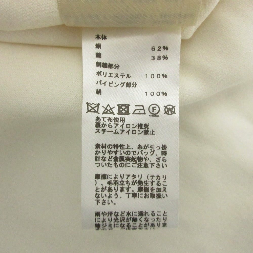 エルメス シルクプリーツカラーブラウス