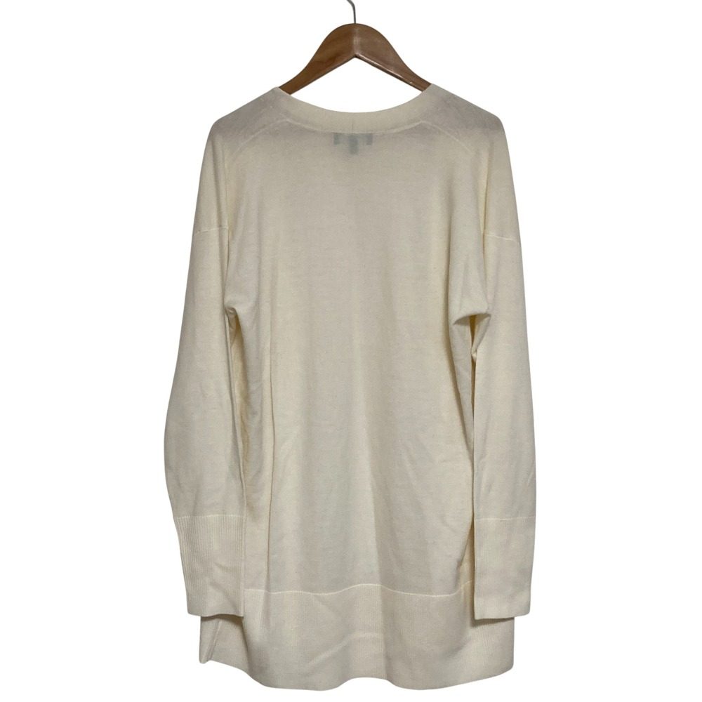 セオリー DROP SHOULDER CARDI シルキーウール ロングカーディガン