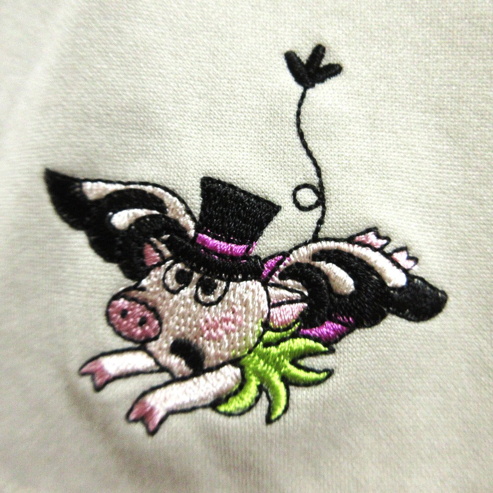 オレボレブラ 刺繍ノーカラージャケットカーディガン