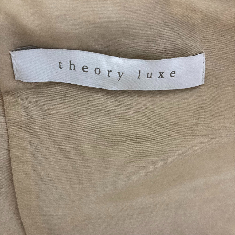 セオリーリュクス SOFT COTTON PILEノーカラーコート コットン ロングコート