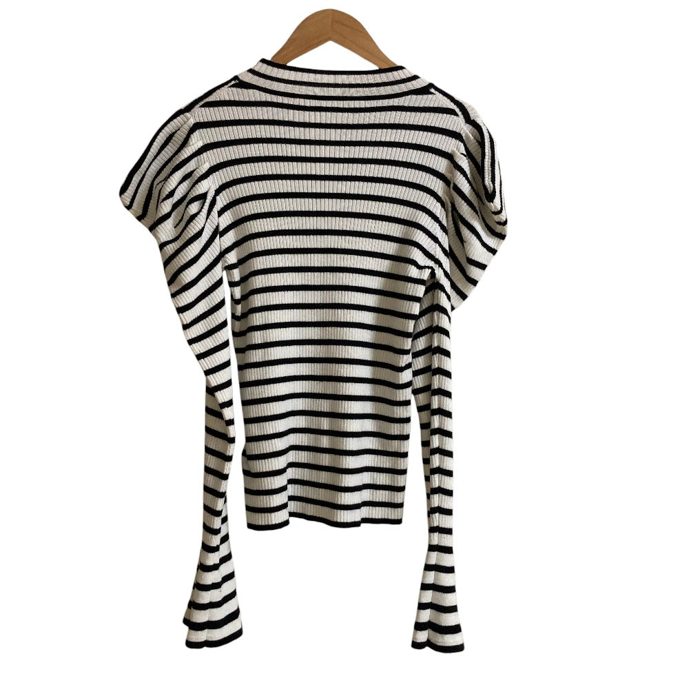 ハーリップトゥ Volume Sleeve Stripe Knit トップス ニット