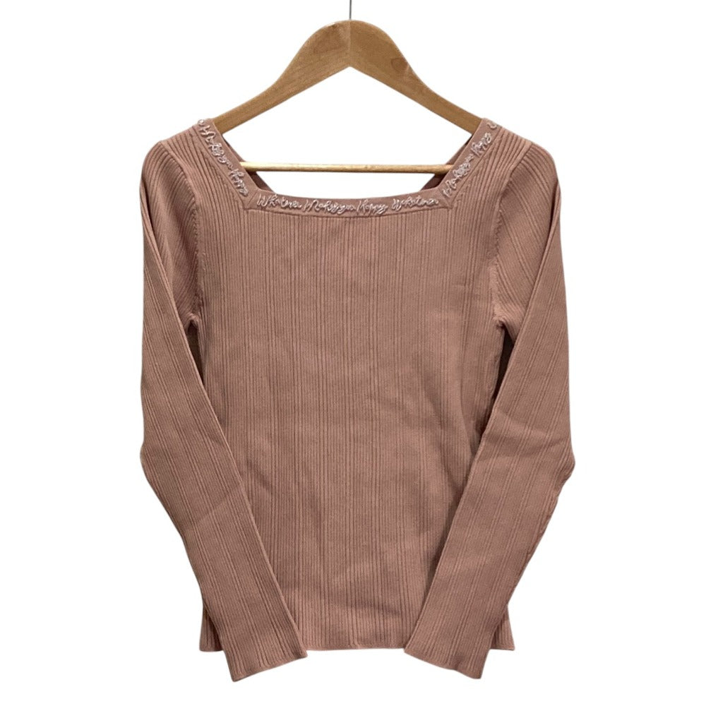 グレースコンチネンタル レースアップリブニットトップ