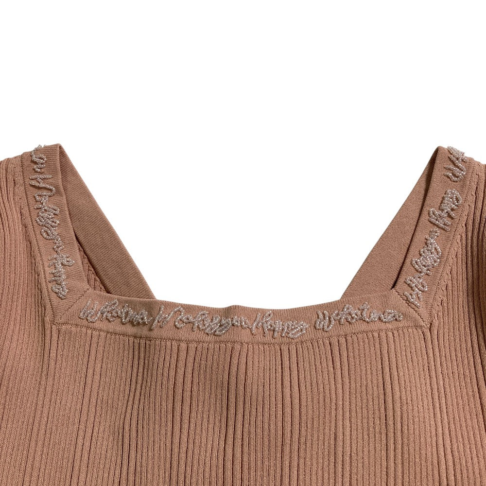 グレースコンチネンタル レースアップリブニットトップ