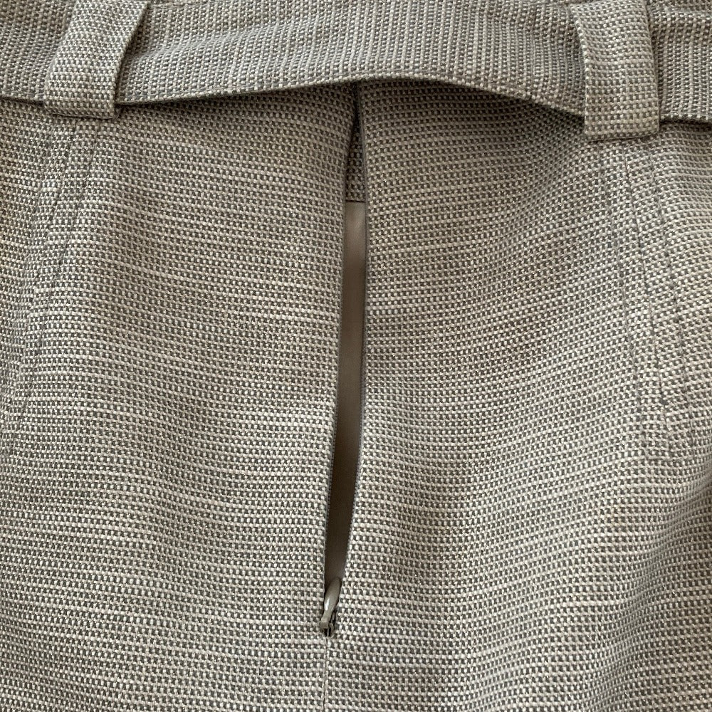 レッドヴァレンティノ レザーパイピングトラペーズスカート