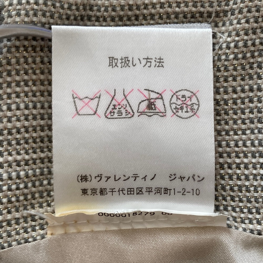 レッドヴァレンティノ レザーパイピングトラペーズスカート