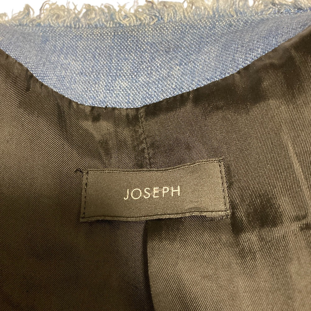 ジョゼフ フリンジデニムノーカラーコート