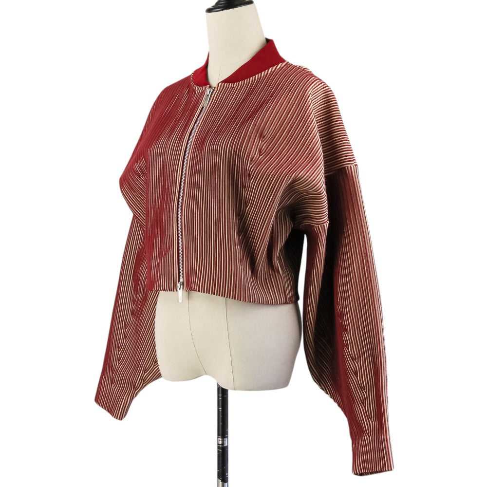シーエフシーエル HYPHA CROPPED BOMBER JACKET ニットジャケット