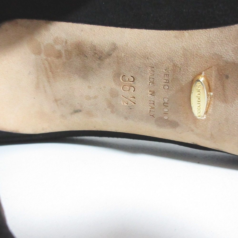 セルジオロッシ スエードポインテッドトゥパンプス