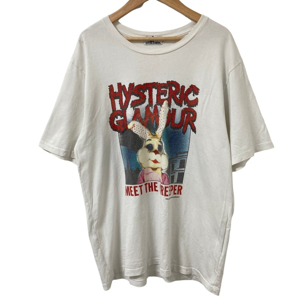 ヒステリックグラマー SCREAM BUNNYプリント コットンTシャツ