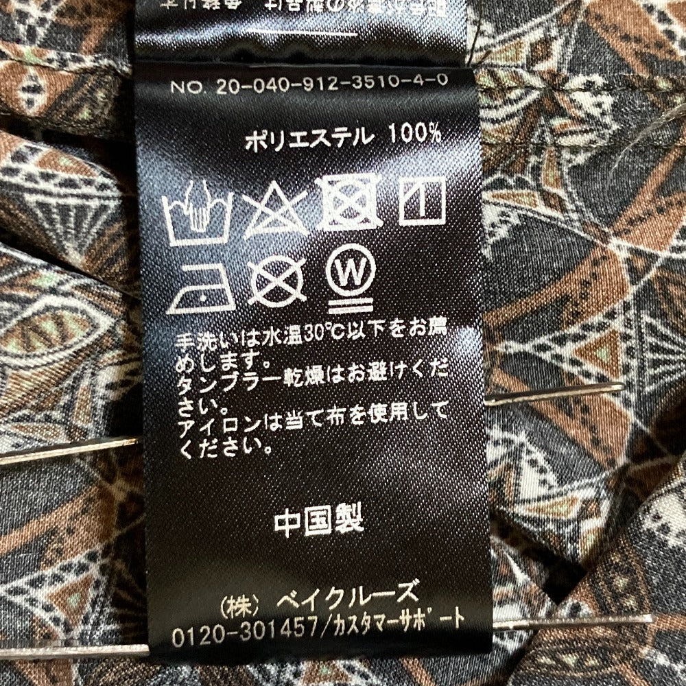 スローブイエナ ビンテージタイル柄シャツワンピース