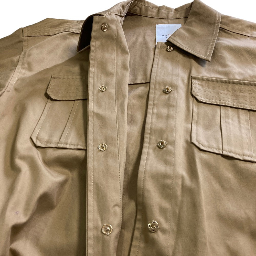 ハーリップトゥ Belted Gabardine Cotton ジャケット
