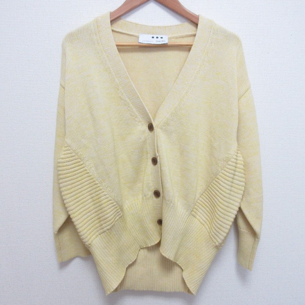 スリードッツ Spring melange ニットカーディガン