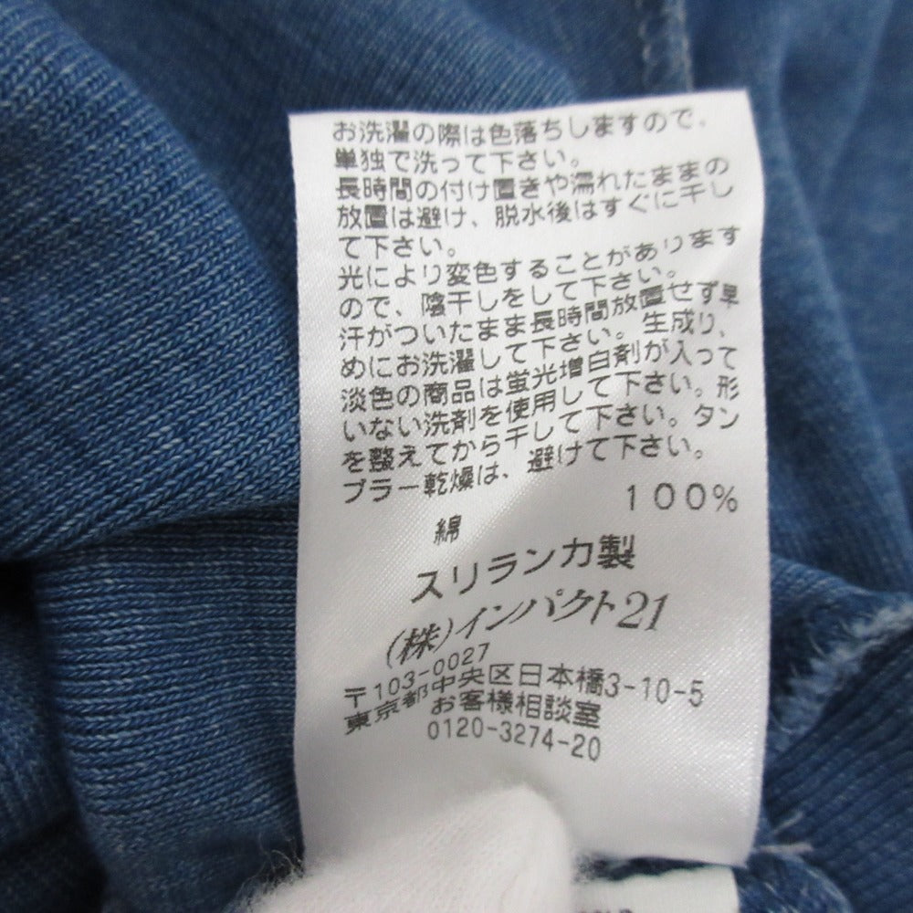 ダブルアールエル ラルフローレン インディゴ染めロングスリーブTシャツ